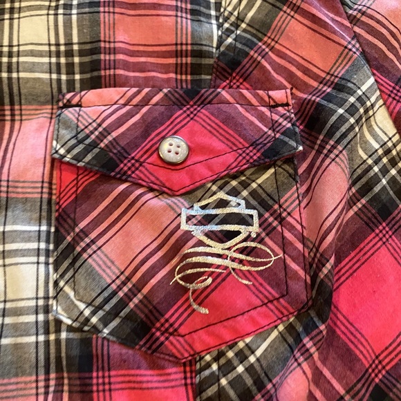 Harley Davidson Button Up Short Sleeve Shirt - Picture 4 of 7
